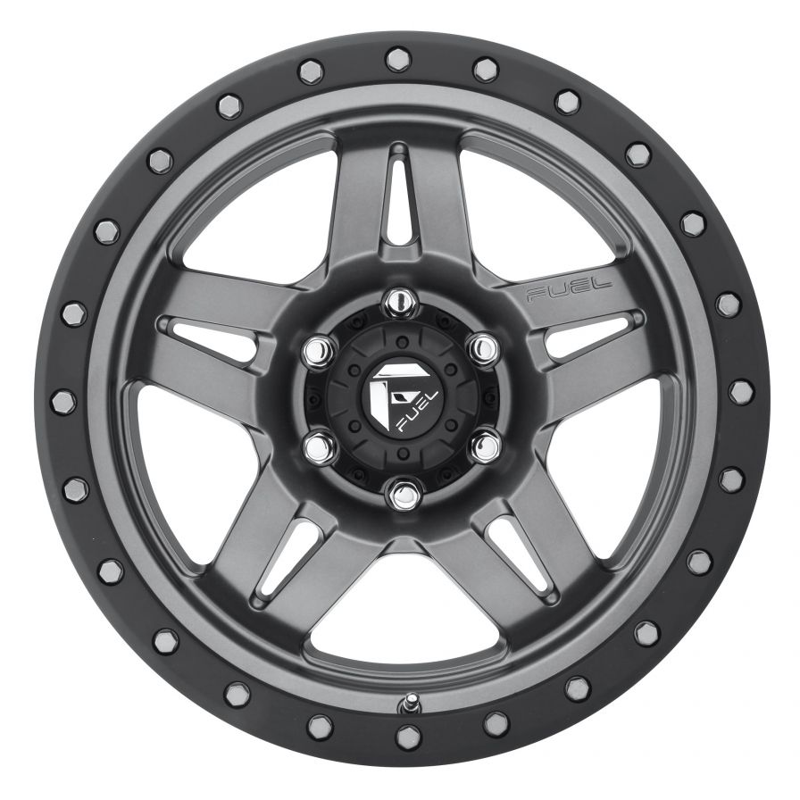 Fuel Wheels<br>Anza Matte Gunmetal Black Lip (17x8.5)